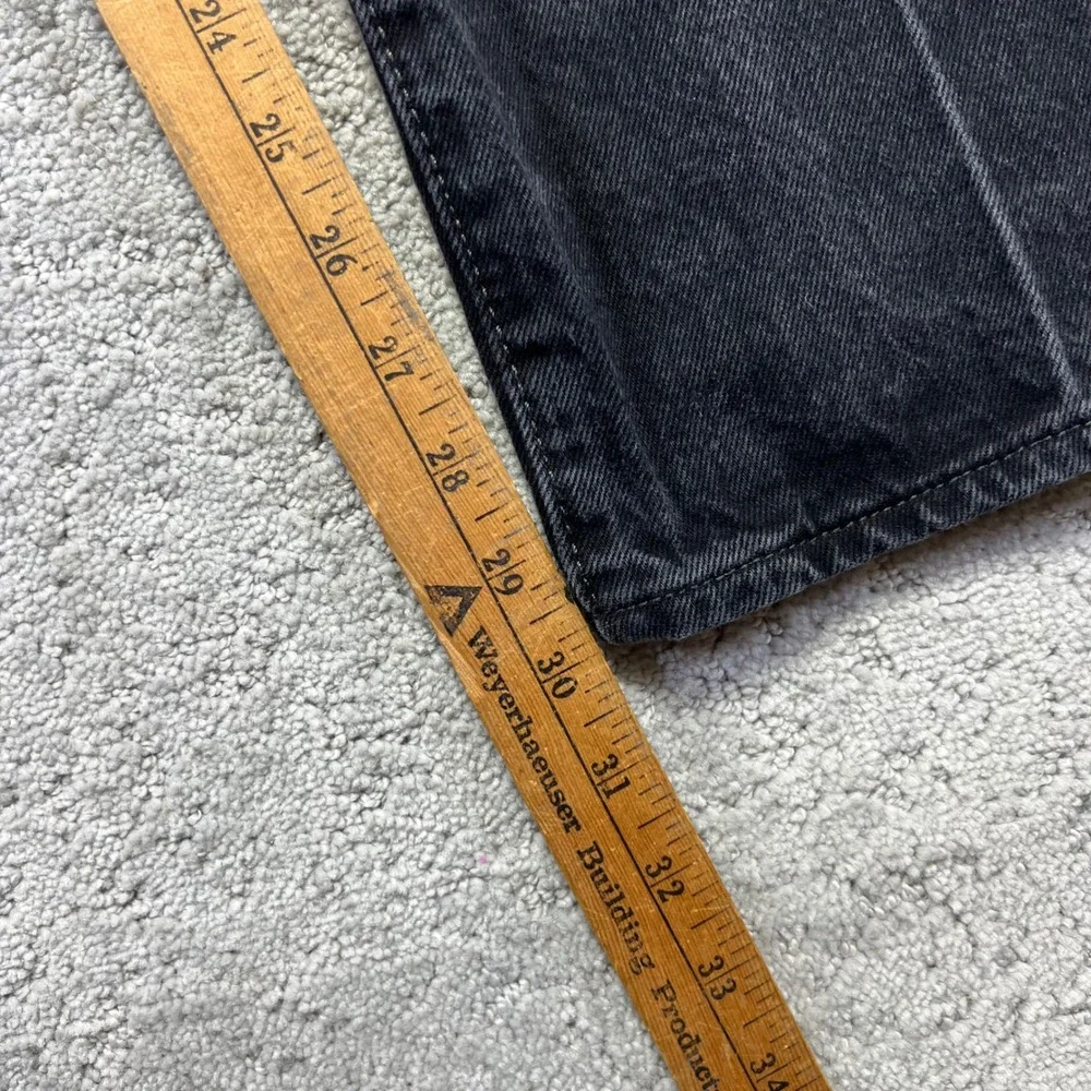 Levis 501 Jeans Mens 30x 32 Black Faded Original Straight‎ Denim 29x30 Actual